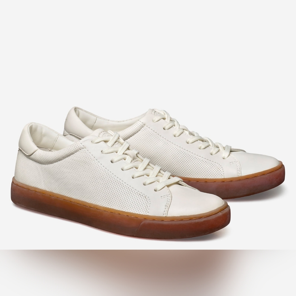 Johnston & Murphy White Sneakers with Brown Sole*Reduced Sale*